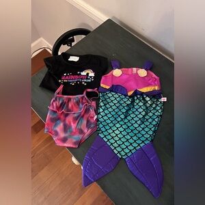 Build a Bear workshop Bundle 
Mermaid outfit, pink, sparkle swimsuit